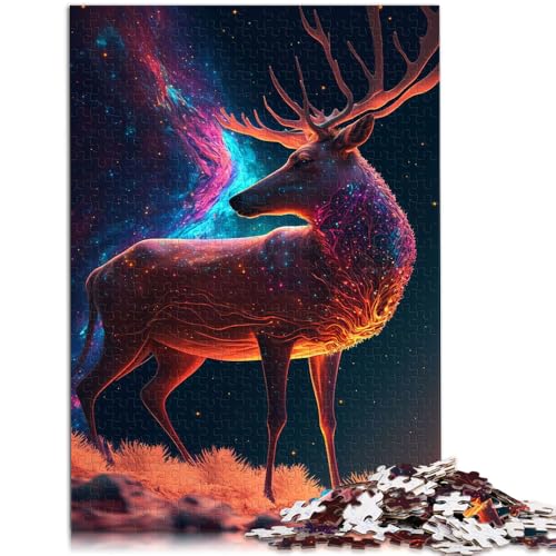 Puzzle für Erwachsene 1000 Teile kosmischer Hirsch Lernspielzeug 26 x 38 cm einzigartige Geburtstags- und Geschenkideen für Teenager ab 14 Jahren von DLBHSG