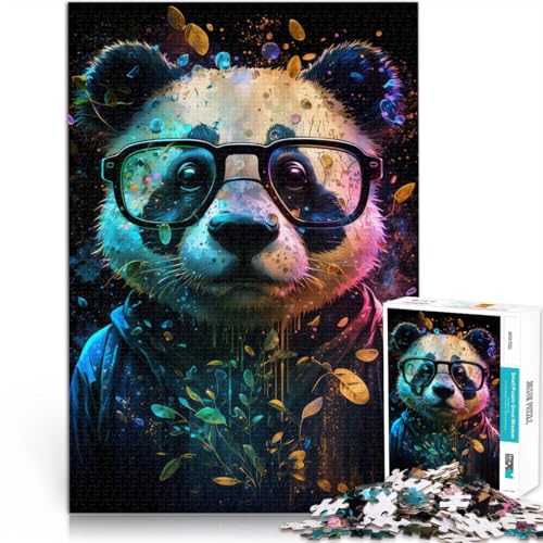 Puzzle für Erwachsene 1000 Teile kosmischer Panda mit Brille Lernspielzeug 50 x 75 cm zum Stressabbau schwierige Herausforderung Puzzle für Erwachsene 1000 Teile kosmischer Panda mit Brille Lernspielzeug 50 x 75 cm zum Stressabbau schwierige Herausforderung von DLBHSG