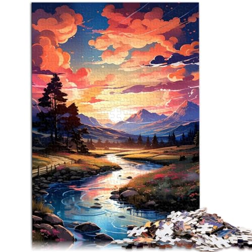 Puzzle für Erwachsene 1000 Teile ländliches Lernspielzeug Familienspiele 50 x 75 cm mit passendem Poster und Quizblatt von DLBHSG