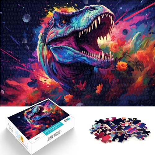 Puzzle für Erwachsene 1000 Teile mutierter Tyrannosaurus Rex anspruchsvolles Spiel 50 x 75 cm Lernspiel für Geburtstag Weihnachten von DLBHSG