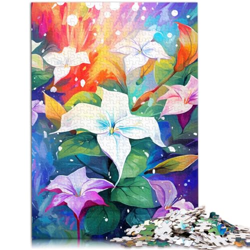 Puzzle für Erwachsene 1000 Teile orientalisches weißes Trillium Spielspielzeug 50 x 75 cm ganze Familie von DLBHSG