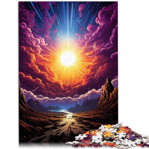 Puzzle für Erwachsene 1000 Teile psychedelische Landschaft Puzzle – anspruchsvolles Spiel 50 x 75 cm anspruchsvolles Spiel und Familienspiel von DLBHSG