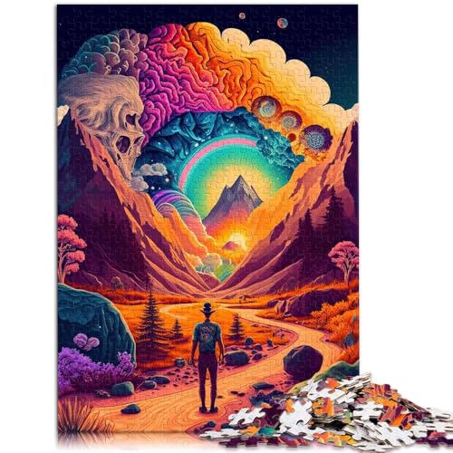 Puzzle für Erwachsene 1000 Teile psychedelische Natur Familienunterhaltungsspielzeug 26x38cm Herausforderndes Spiel und Familienspiel von DLBHSG
