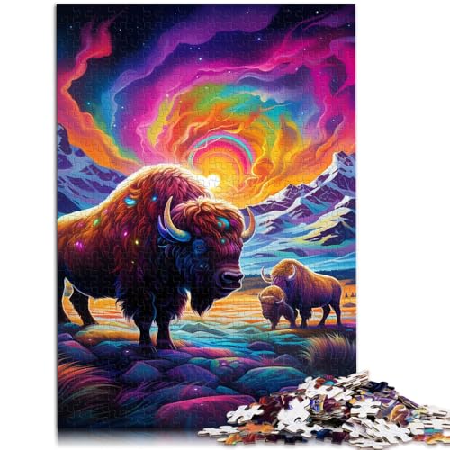 Puzzle für Erwachsene 1000 Teile psychedelisches Büffelmuster 50 x 75 cm geeignet als Schreibtischdekoration für Teenager ab 14 Jahren Puzzle für Erwachsene 1000 Teile psychedelisches Büffelmuster 50 x 75 cm geeignet als Schreibtischdekoration für Teenager ab 14 Jahren von DLBHSG