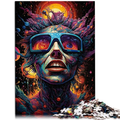 Puzzle für Erwachsene 1000 Teile psychedelisches Monster Lernspiele für Zuhause DIY-Spielzeug 50 x 75 cm Lernspiel für Geburtstag Weihnachten von DLBHSG