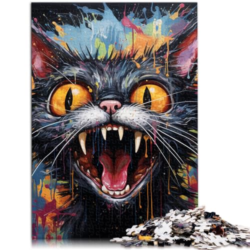 Puzzle für Erwachsene 1000 Teile psychedelisches Tier-Katzenspielzeug Denkspiel 26 x 38 cm Stressabbau Staycation Zeit totschlagen Puzzle für Erwachsene 1000 Teile psychedelisches Tier-Katzenspielzeug Denkspiel 26 x 38 cm Stressabbau Staycation Zeit totschlagen von DLBHSG