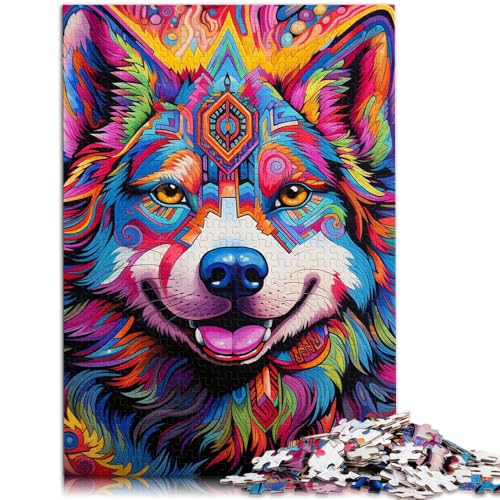 Puzzle für Erwachsene 1000 Teile psychedelisches Wolf-Quizspiel 50 x 75 cm geeignet als Schreibtischdekoration für Teenager ab 14 Jahren von DLBHSG