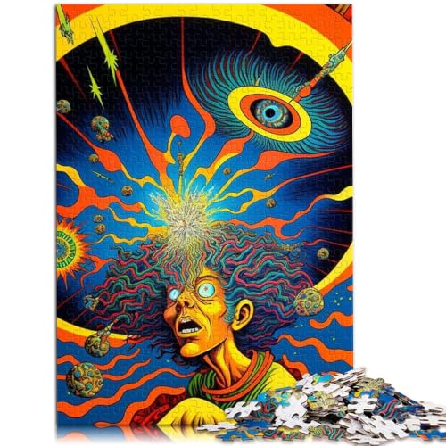 Puzzle für Erwachsene 1000 Teile psychedelisches anspruchsvolles Spiel 26 x 38 cm Lernspiel für Geburtstag Weihnachten für 14-Jährige von DLBHSG
