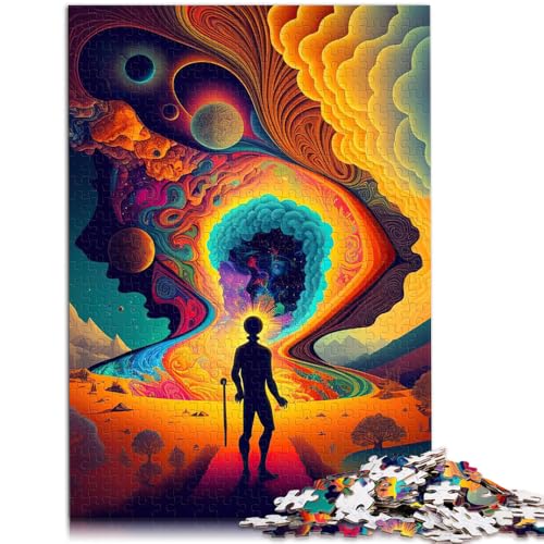 Puzzle für Erwachsene 1000 Teile psychedelisches pädagogisches Spielzeug zum Stressabbau 26 x 38 cm stärkt die Liebe zwischen Paaren von DLBHSG