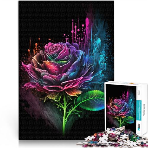 Puzzle für Erwachsene 1000 Teile schöne Blume anspruchsvolles Spiel 26 x 38 cm Lernspiel für Geburtstag Weihnachten für Teenager ab 14 Jahren von DLBHSG