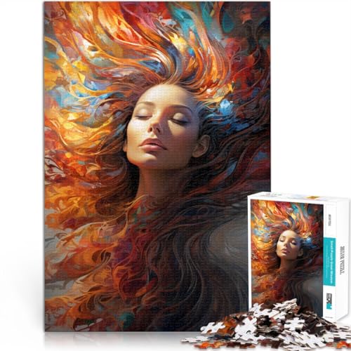 Puzzle für Erwachsene 1000 Teile schöne Frau schwierig 50 x 75 cm Geschenke für Freunde und Familie für Teenager ab 14 Jahren von DLBHSG