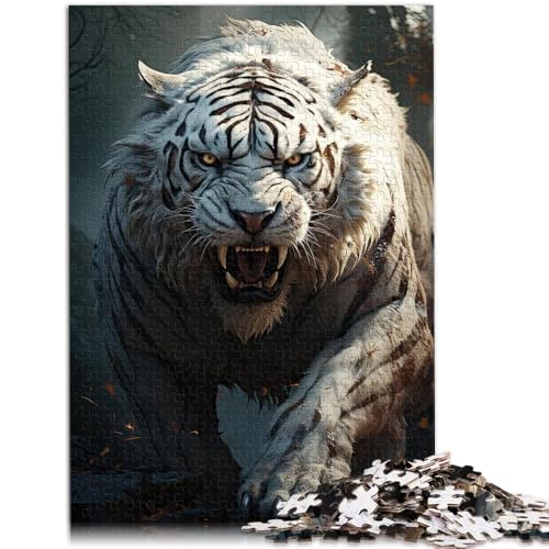 Puzzle für Erwachsene 1000 Teile schwarz-weißer Tiger Quizspiel 26 x 38 cm mit passendem Poster und Quizblatt für Kinder ab 14 Jahren Puzzle für Erwachsene 1000 Teile schwarz-weißer Tiger Quizspiel 26 x 38 cm mit passendem Poster und Quizblatt für Kinder ab 14 Jahren von DLBHSG