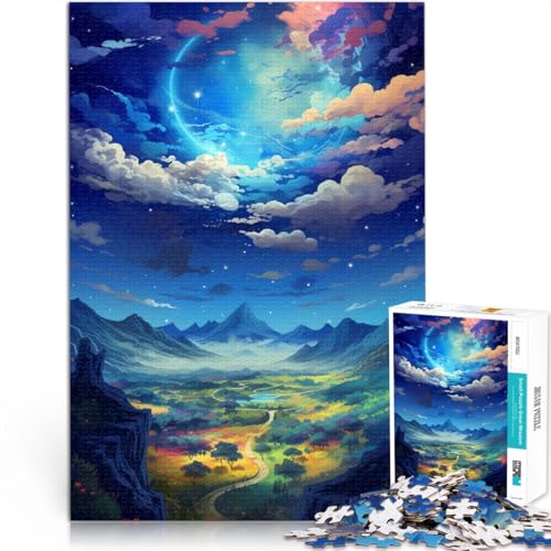 Puzzle für Erwachsene 1000 Teile schwarzer Himmel Regenbogenwolken Quizspiel 50 x 75 cm Geschenke für Freunde und Familie für Teenager ab 14 Jahren von DLBHSG