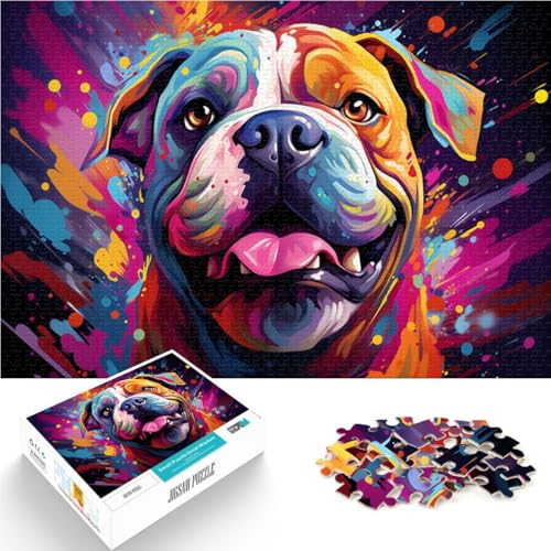 Puzzle für Erwachsene 1000 Teile von Psychedelic Bulldog Lernspielzeug 50 x 75 cm Lernspiel für Geburtstag Weihnachten Puzzle für Erwachsene 1000 Teile von Psychedelic Bulldog Lernspielzeug 50 x 75 cm Lernspiel für Geburtstag Weihnachten von DLBHSG