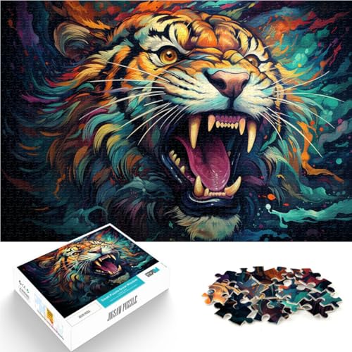 Puzzle für Erwachsene 1000 Teile wütender Tiger Lernspielzeug 26 x 38 cm Stressabbau Urlaub zu Hause Zeitvertreib für Teenager ab 14 Jahren Puzzle für Erwachsene 1000 Teile wütender Tiger Lernspielzeug 26 x 38 cm Stressabbau Urlaub zu Hause Zeitvertreib für Teenager ab 14 Jahren von DLBHSG