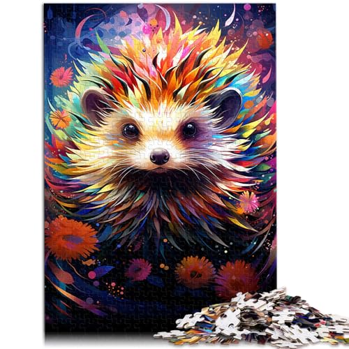 Puzzle für Erwachsene 1000-teiliges Igel-Lernpuzzle 50 x 75 cm ganze Familie von DLBHSG