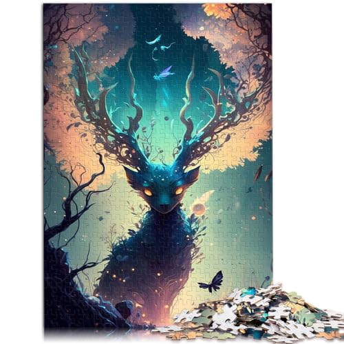 Puzzle für Erwachsene 1000 Teile Hirsch Denkspiel 50 x 75 cm anspruchsvoll zu vervollständigen Aber unterhaltsam und humorvoll für Kinder ab 14 Jahren von DLBHSG