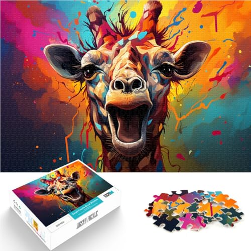 Puzzle für Erwachsene 1000 Teile Giraffenkunst Spielzeug Denkspiel 50 x 75 cm zum Stressabbau schwierige Herausforderung für Teenager ab 14 Jahren von DLBHSG