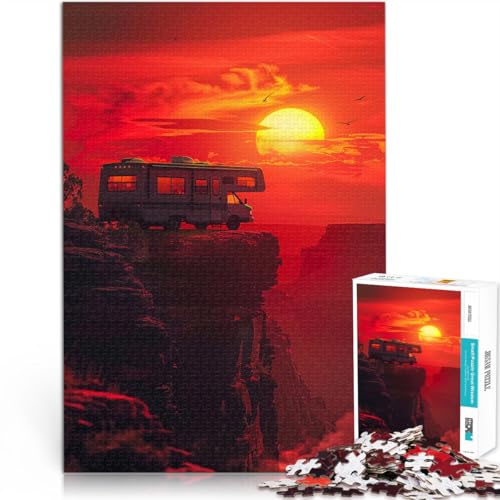 Puzzle für Erwachsene Der Löwe über den Wolken 1000-teiliges Puzzle 49,7 x 75,4 cm Holzpuzzle Lernspiele für Erwachsene und Kinder von DLBHSG