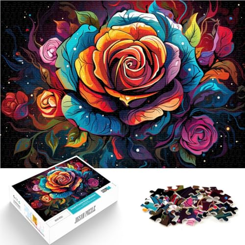 Puzzle für Erwachsene Farbkunst 1000 Teile 49,7 x 75,4 cm Holzpuzzle Geschenk für Erwachsene und Kinder ab 14 Jahren von DLBHSG
