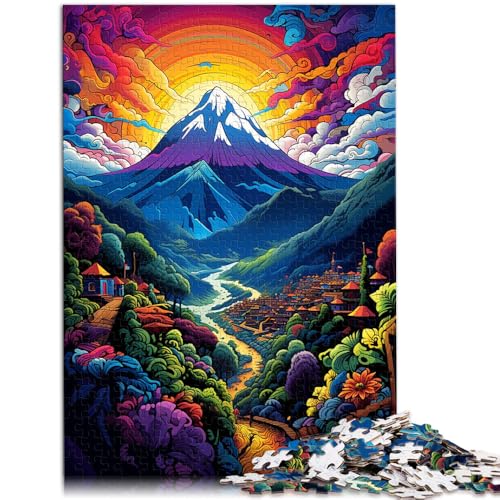 Puzzle für Erwachsene 1000 Teile Bergdorf Lernspielzeug Familienspiele 50 x 75 cm geeignet als Schreibtischdekoration von DLBHSG