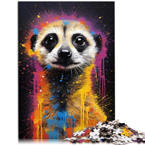 1000-teiliges Puzzle für Erwachsene Erdmännchen buntes Quizspiel 50 x 75 cm Künstlersammlung bildende Kunst für Teenager ab 14 Jahren von DLBHSG