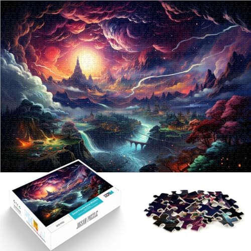 Puzzle für Erwachsene 1000 Teile farbenfroher Berg Fuji das Puzzle 50 x 75 cm tolles Geschenk für die ganze Familie für Teenager ab 14 Jahren von DLBHSG