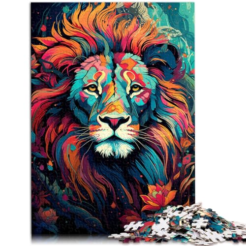 1000-teiliges Puzzle für Erwachsene schöner bunter Löwe Spielzeug Denkspiel 50 x 75 cm zum Stressabbau schwierige Herausforderung für 14-Jährige von DLBHSG
