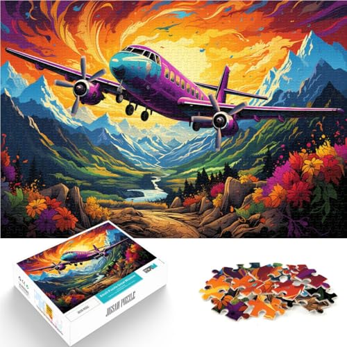 1000-teiliges Puzzle für Erwachsene. EIN farbenfrohes altes Flugzeug-Spielzeug 50 x 75 cm ganze Familie. von DLBHSG