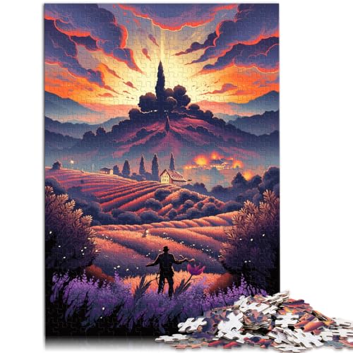 Puzzle für Erwachsene 1000 Teile Lavendelfelder Provence Frankreich Lernpuzzle 50 x 75 cm Wichtelgeschenke von DLBHSG