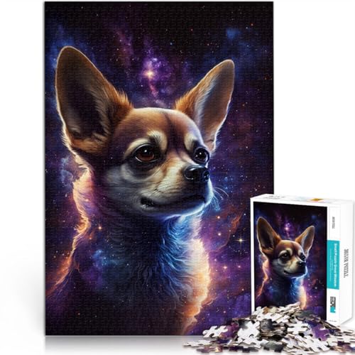 Puzzle 1000 Teile für Erwachsene Galaxy Chihuahua lustige Familienspiele 50 x 75 cm tolles Geschenk für die ganze Familie für Teenager ab 14 Jahren von DLBHSG