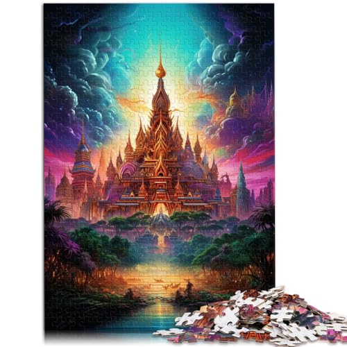 1000-teiliges Puzzle für Erwachsene Großer Palast von Thailand Spielzeug Denkspiel 50 x 75 cm Lernspiel für Geburtstag Weihnachten von DLBHSG