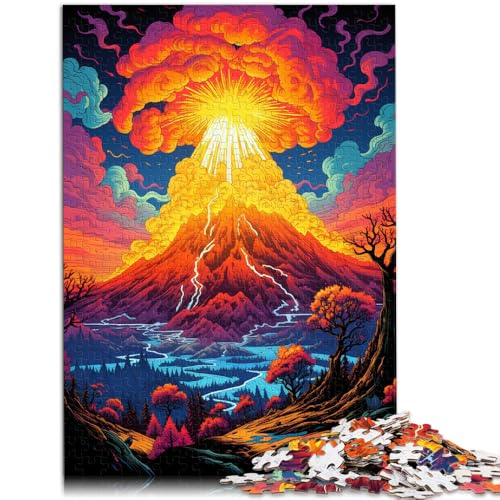 Puzzle für Erwachsene 1000 Teile Der Vulkanausbruch als Puzzle-Geschenk 50x75cm Lernspiel zum Geburtstag Weihnachten von DLBHSG