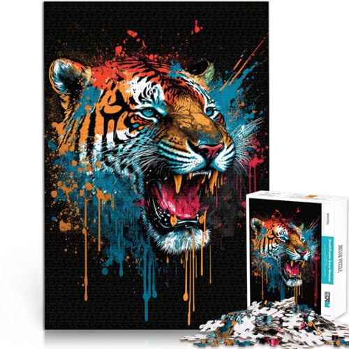 1000-teiliges Puzzle für Erwachsene wunderschönes Tiger-Mal-Lernpuzzle 50 x 75 cm anspruchsvolles Spiel und Familienspiel 1000-teiliges Puzzle für Erwachsene wunderschönes Tiger-Mal-Lernpuzzle 50 x 75 cm anspruchsvolles Spiel und Familienspiel von DLBHSG