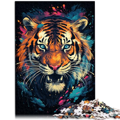 Puzzle für Erwachsene 1000 Teile Tiger Lernspielzeug 50 x 75 cm ganze Familie für Teenager ab 14 Jahren von DLBHSG