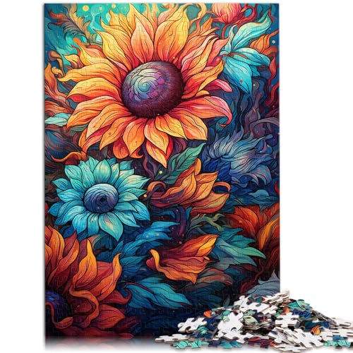 Puzzle für Erwachsene mit 1000 Teilen Galaxie-Sonnenblume Denkspiel 50 x 75 cm stärkt die Liebe zwischen Paaren für Teenager ab 14 Jahren von DLBHSG