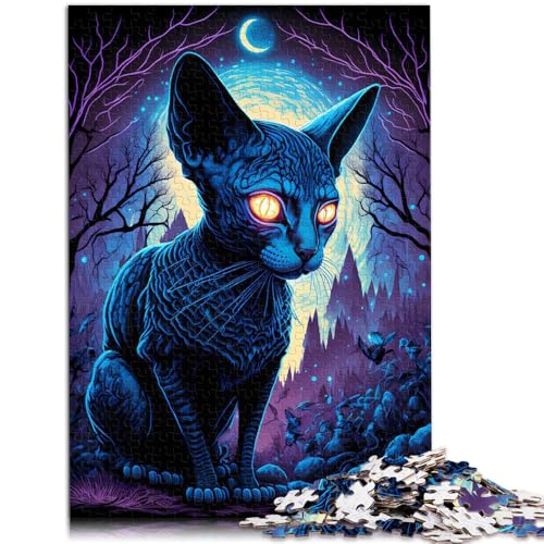 Puzzle für Erwachsene Sonnenblumen unter Nachtlicht 1000 Teile50x75cm Holzpuzzle Heimdekoration für Erwachsene und Kinder ab 14 Jahren von DLBHSG