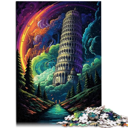 Puzzle für Erwachsene Space Surfer bunt 1000 Teile Puzzle für Erwachsene Geschenke 19,7 x 29,5 Zoll Holzpuzzle Entspannungspuzzle Spiele für Erwachsene und Kinder von DLBHSG