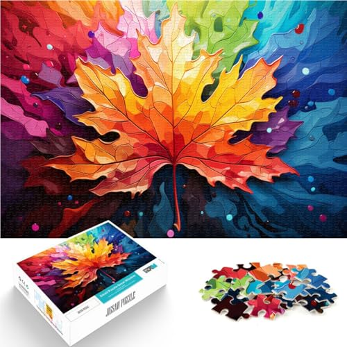 Puzzle 1000 Teile für Erwachsene Ahornblätter Spielspielzeug 50 x 75 cm ganze Familie für Teenager ab 14 Jahren von DLBHSG