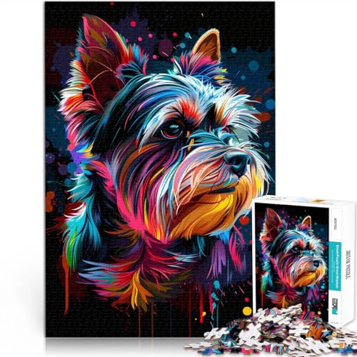 Puzzle für Erwachsene 1000 Teile Yorkshire Terrier Heimdekoration Puzzlespielzeug 50 x 75 cm Geschenke für Freunde und Familie für Teenager ab 14 Jahren von DLBHSG
