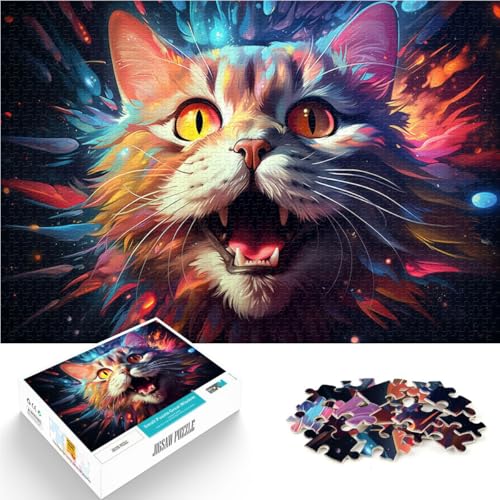 1000-teiliges Puzzle für Erwachsene. Katzen-Lernpuzzle Familienspiel 50 x 75 cm ganze Familie von DLBHSG