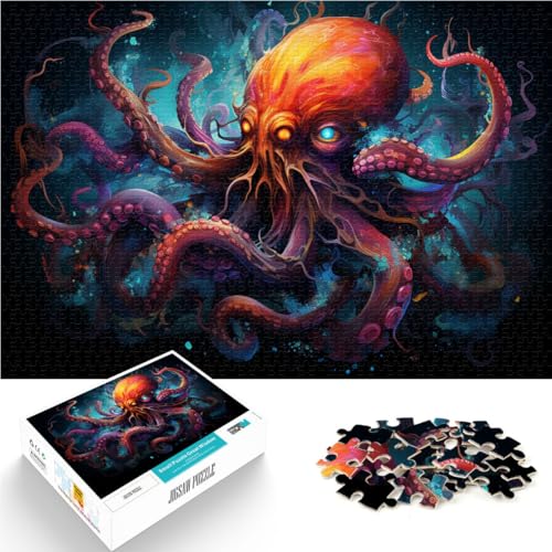 1000-teiliges Puzzle für Erwachsene Oktopus Lernspiele Heimdekoration Puzzle 50 x 75 cm Lernspiel für Geburtstag Weihnachten von DLBHSG