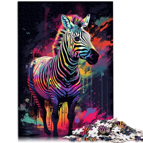Puzzle für Erwachsene 1000 Teile buntes Zebra-Quizspiel 50 x 75 cm anspruchsvoll Aber unterhaltsam und humorvoll für Teenager ab 14 Jahren von DLBHSG