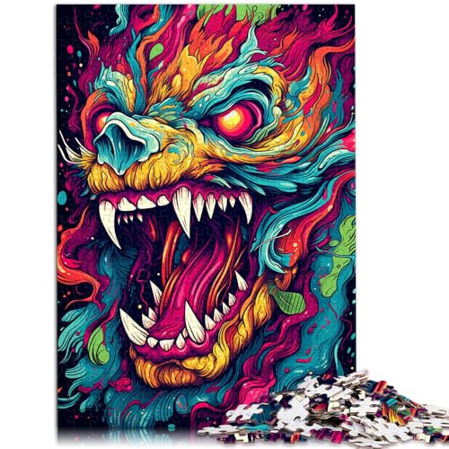 1000-teiliges Puzzle für Erwachsene farbenfrohe Fantasy-Monster Lernspielzeug 50 x 75 cm anspruchsvolles Spiel und Familienspiel 1000-teiliges Puzzle für Erwachsene farbenfrohe Fantasy-Monster Lernspielzeug 50 x 75 cm anspruchsvolles Spiel und Familienspiel von DLBHSG