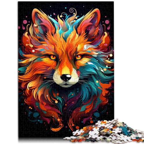 Puzzle für Erwachsene 1000 Teile Farbzeichnung eines Fuchses Quizspiel 50 x 75 cm einzigartige Geburtstags- und Geschenkideen geeignet für Teenager ab 14 Jahren von DLBHSG