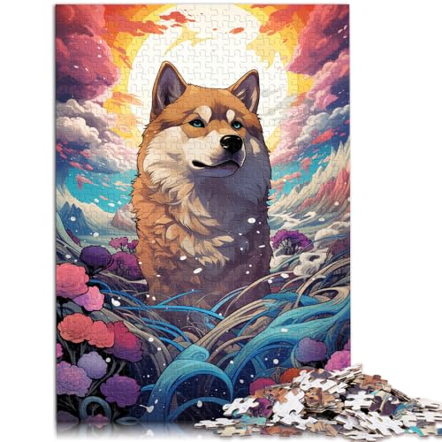 Puzzle für Erwachsene 1000 Teile Shiba Inu-Spielzeug Denkspiel 50 x 75 cm ganze Familie für 14-Jährige von DLBHSG