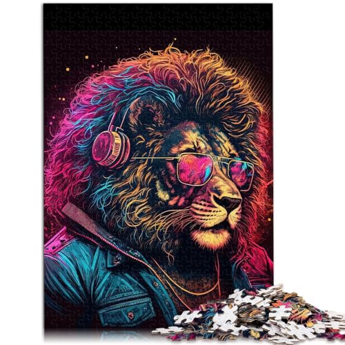 Puzzle für Erwachsene mit 1000 Teilen Abstrakter Löwe Denkspiel 50 x 75 cm ganze Familie für 14-Jährige von DLBHSG