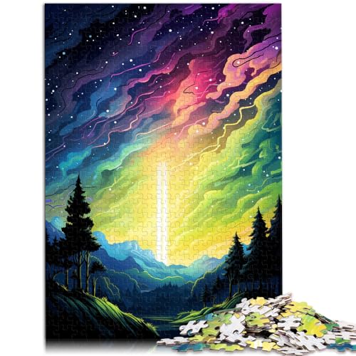 Puzzle für Erwachsene mit 1000 Teilen Aurora Borealis-Puzzle Kunstwerk 50 x 75 cm ganze Familie für Teenager ab 14 Jahren von DLBHSG
