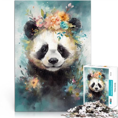 Puzzle für Erwachsene mit 1000 Teilen Babypanda für Familienspaß 26 x 38 cm anspruchsvoll zu vervollständigen Aber lustig und humorvoll für 14-Jährige von DLBHSG