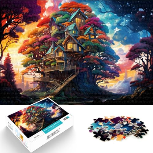 Puzzle für Erwachsene mit 1000 Teilen Baumhaus Denkspiel 26 x 38 cm mit vollständig ineinander greifenden zufällig geformten Teilen für 14-Jährige Puzzle für Erwachsene mit 1000 Teilen Baumhaus Denkspiel 26 x 38 cm mit vollständig ineinander greifenden zufällig geformten Teilen für 14-Jährige von DLBHSG
